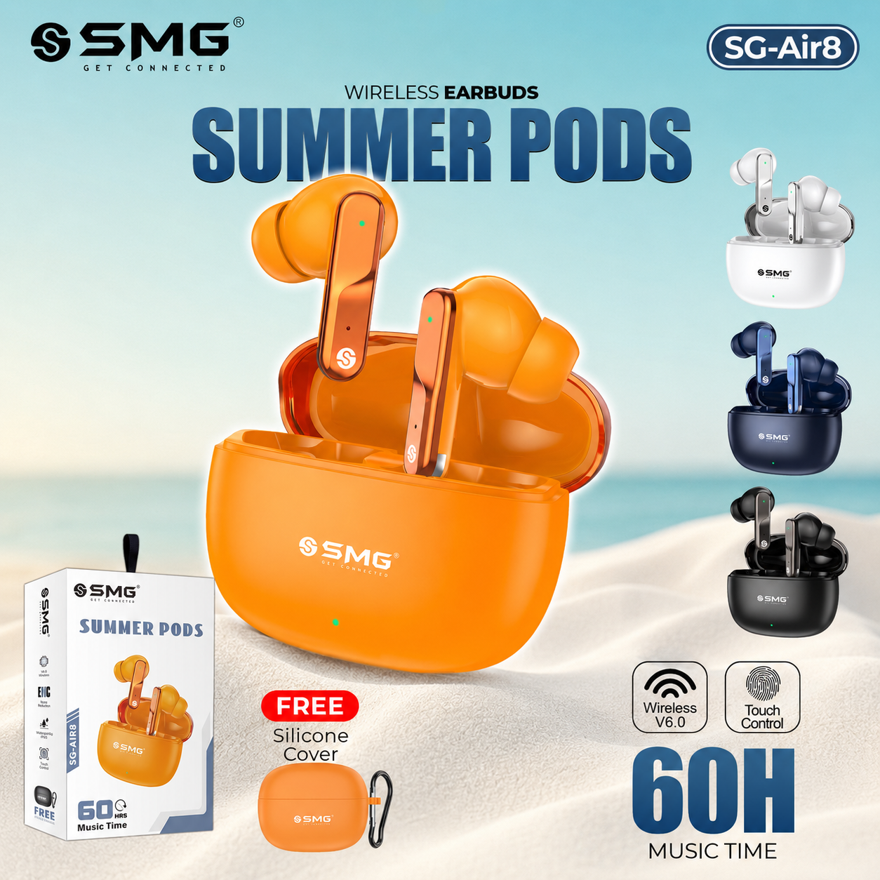 SMG AIR8 Summer Pods 6M Warranty